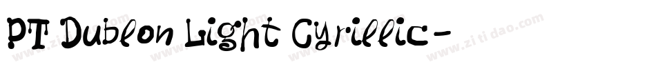PT Dublon Light Cyrillic字体转换